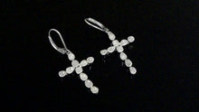 Load and play video in Gallery viewer, 2.50 CTW Diamond Polki Cross Dangles Earrings
