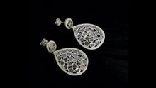 Load and play video in Gallery viewer, 4.50 CTW Diamond Polki Pear Shape Dangle Earrings
